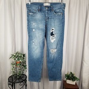 Abercrombie & Fitch Boyfriend Straight Jean Size 6r -  Inseam 27" Button Fly